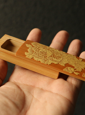 纯手工精工留青雕刻牙签盒
