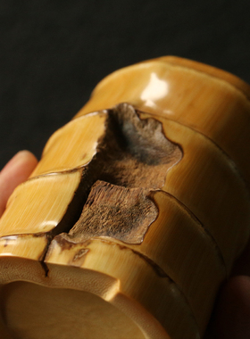 纯手工精工镜面打磨茶道笔筒