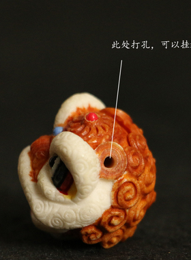 东北鹿角纯手工精工雕刻古法上色手机要是挂件把件文玩配饰把件