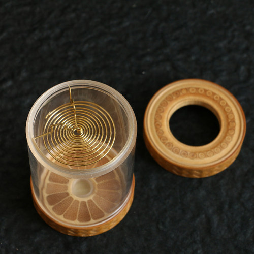 新款玻璃玉竹盖子和底部螺纹孔虫具器具蝈蝈罐养虫罐竹迹文玩虫玩 - 图2