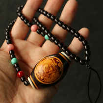 (Damo Insights Zen) Hou Zheng Rubeni Works Boutique Old Hyacinth Pure Hand Fine Work Embossed and Painting Pendant