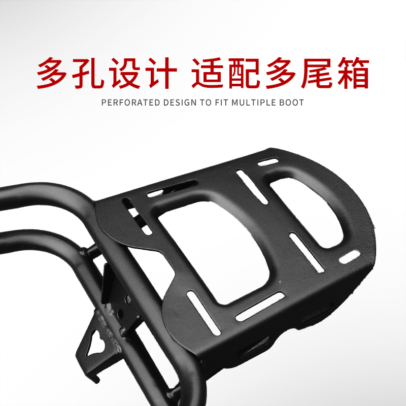 M2S电动车货架尾箱支架后衣架M2加固改装加粗厚铁尾翼外卖架 - 图2