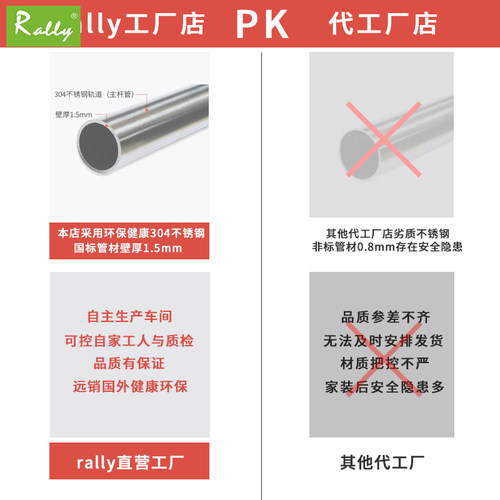 不锈钢玻璃谷仓门吊轨配件全套美式厨房推拉门轨道北欧卫生间移门 - 图1