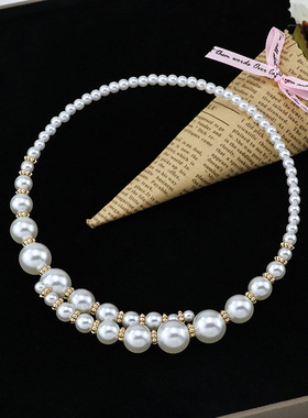 2025新款防珍珠项链双层毛衣锁骨链小众设计感开口项圈choker颈链