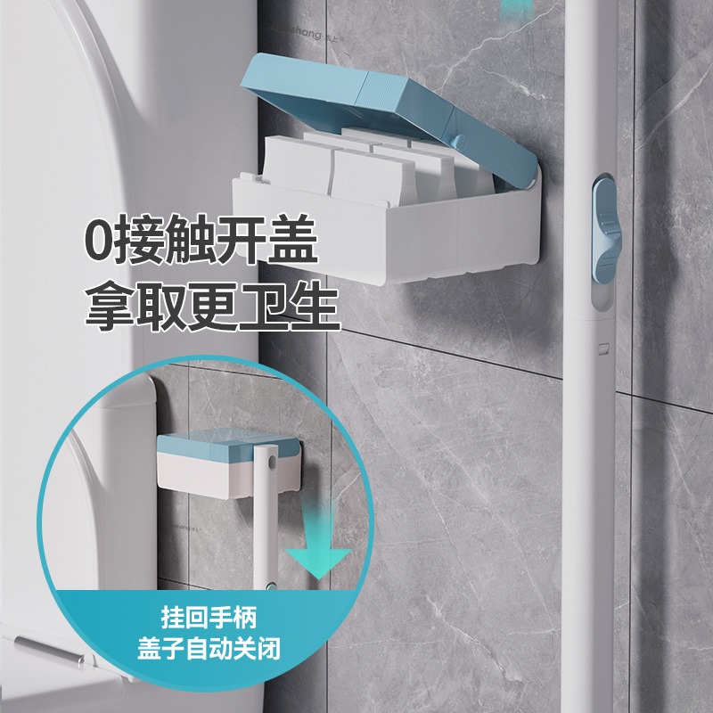 日式可冲式一次性马桶刷家用无死角洗厕所刷卫生间可溶解清洁神器 - 图3