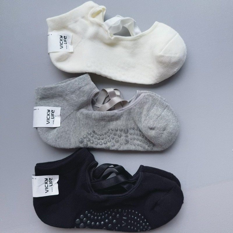 黑白灰专业瑜伽袜-普拉提运动四季绑带防滑ins透气吸汗居家袜子女,淘宝优惠券,粉丝福利购,淘宝优惠卷