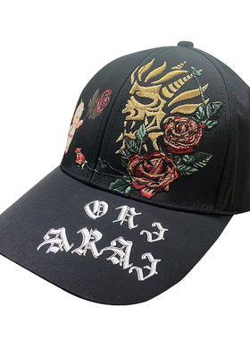 ONIARAI棒球帽联名玫瑰印花男士