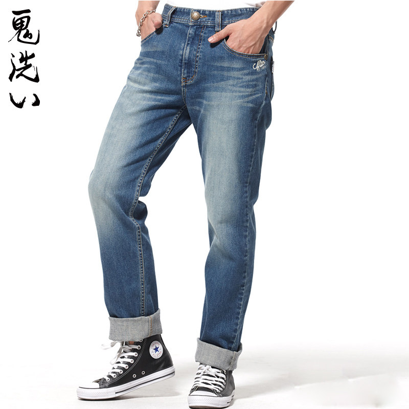 oniarai鬼洗18春季新品直筒男长裤 oniarai鬼洗牛仔裤