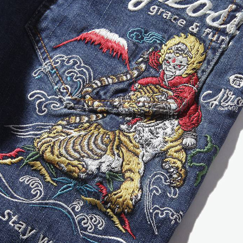 oniarai鬼洗18春季新品直筒男长裤 oniarai鬼洗牛仔裤