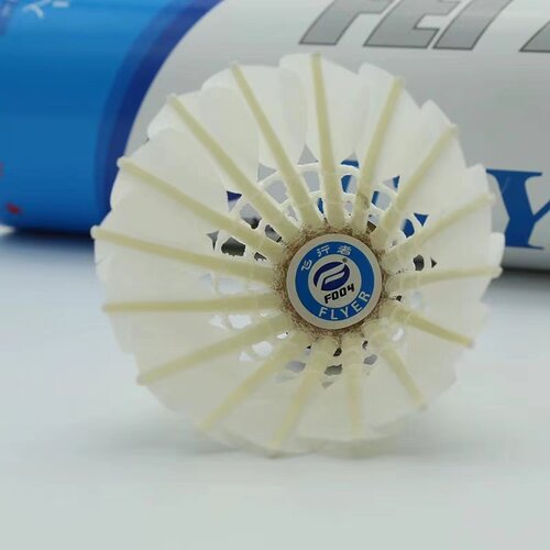 飞行者f004羽毛球鹅毛耐打东北干拔鹅鹅毛拉直飞行稳定比赛用球 - 图0