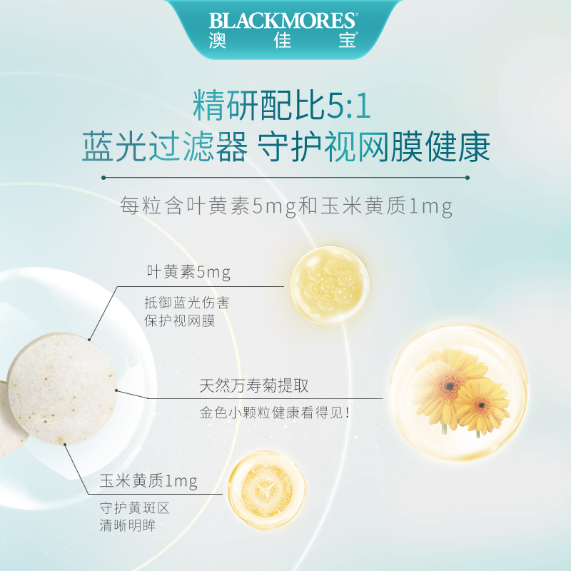 澳佳宝BLACKMORES小超人护眼叶黄素咀嚼片60*2进口儿童