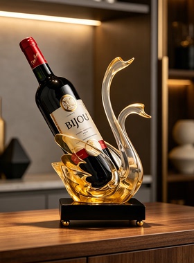 创意欧式天鹅造型红酒架装饰摆件