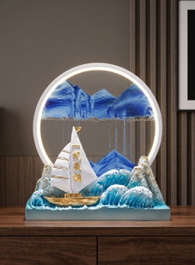 新中式海浪帆船摆件一帆风顺