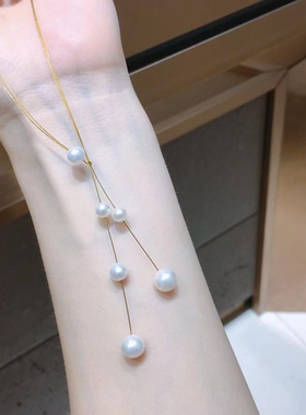 珍珠项链女经典设计感颈链