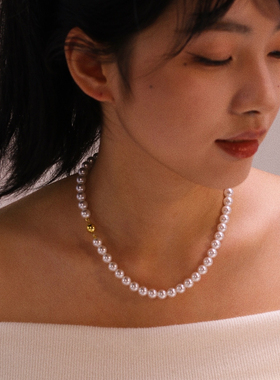 澳白色磁吸扣高级感项链女