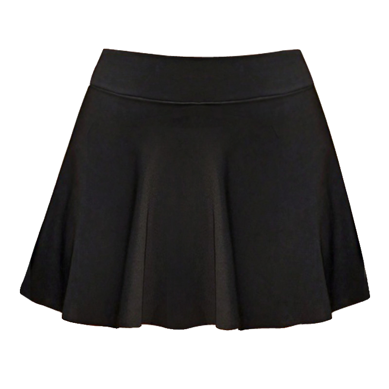 欧美大码女士单独泳裤高腰保守防走光分体泳裙游泳平角裤裙带口袋 - 图3