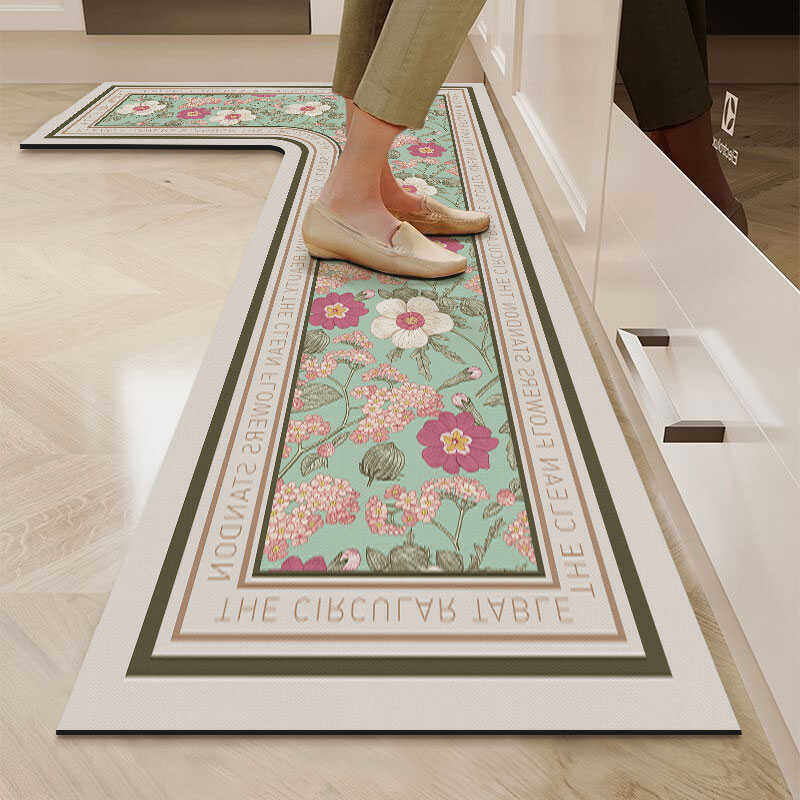 L形厨房专用地垫硅藻泥整块吸水吸油防滑可擦免洗防油耐脏地毯l型,淘宝优惠券,粉丝福利购,淘宝优惠卷