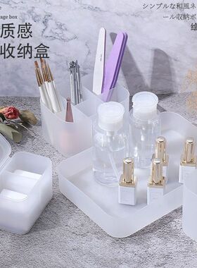 美甲收纳盒大容量磨砂款桌面收纳