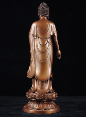 紫铜阿弥陀佛摆件客厅