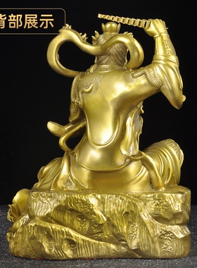 全黄铜王灵官神像护法三眼王天君铜像都天大灵官家用道观佛堂供奉