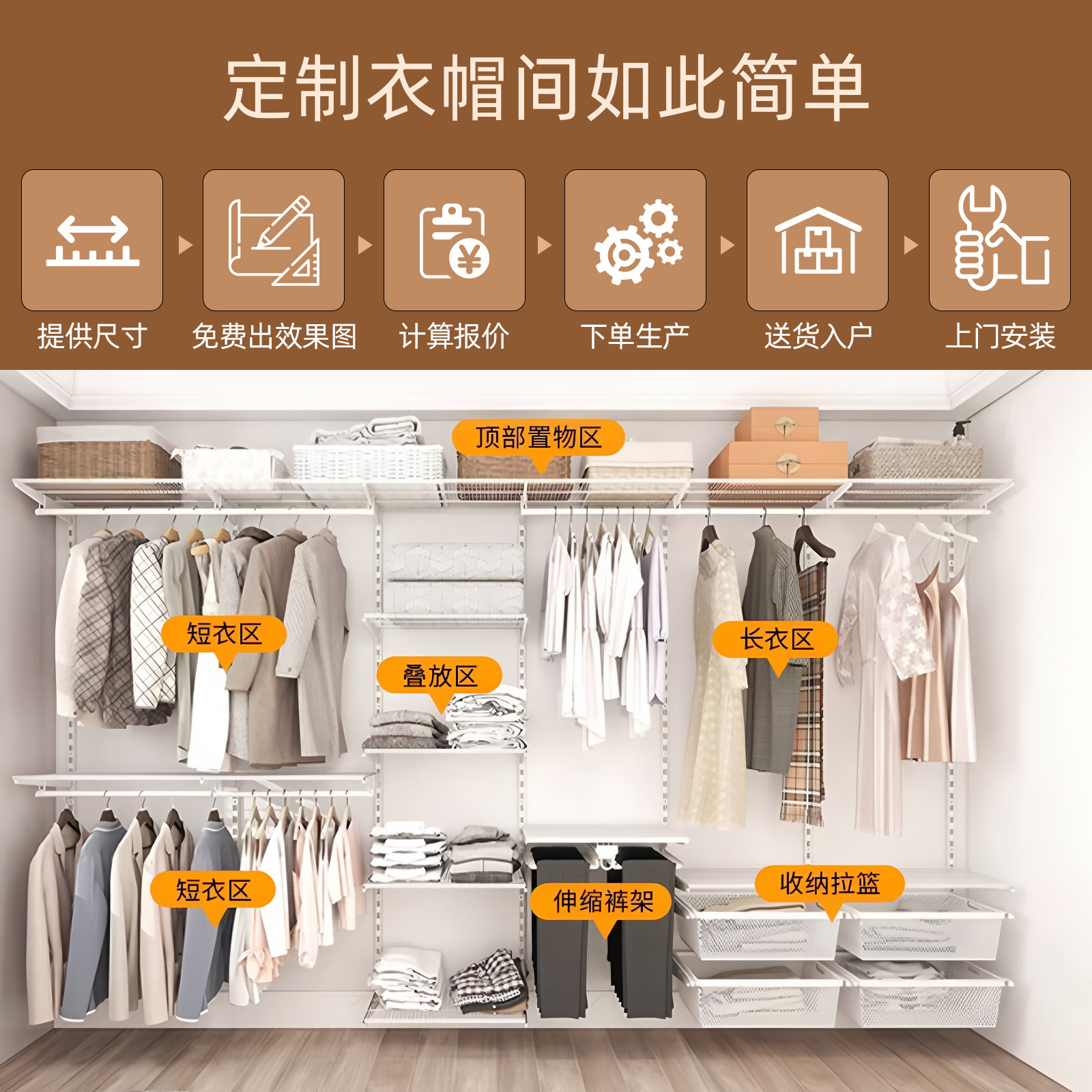 家用金属衣柜定制步入式衣帽间卧室全钢框架爆款洞洞板柜子组合架,淘宝优惠券,粉丝福利购,淘宝优惠卷