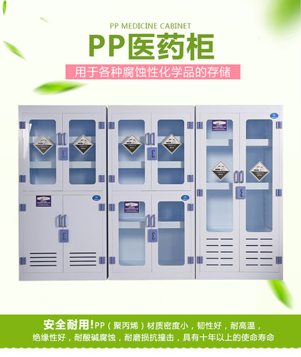 器皿柜pp强酸碱柜双锁试剂柜实验室危化学品柜存储防腐蚀PP药品柜 - 图2
