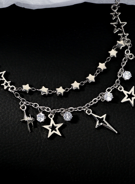 AGBAJI 星星钛钢项链女高级感轻奢夸张夏天小众设计个性潮配饰