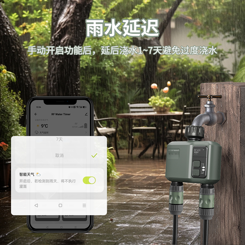 RF433WiFi手机远程自动浇花控制器智能定时灌溉浇水神器万向喷雾 - 图2