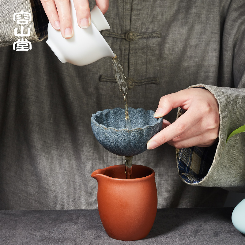 容山堂宜兴紫砂公道杯加厚耐热分茶器茶漏套装分茶杯公杯功夫茶具-图1