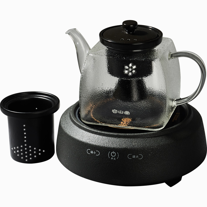 容山堂电器玻璃煮茶壶陶瓷内胆煮茶器蒸茶壶中式电陶炉煮茶炉茶具