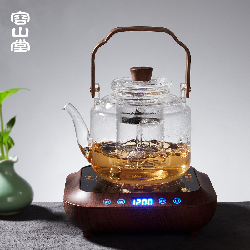 容山堂电陶炉加厚玻璃蒸煮大号茶壶 容山堂电茶炉/煮茶器/奶茶机