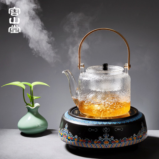 Стеклянный автоматический бесшумный чайник Rongshantang, электрическая керамическая плита