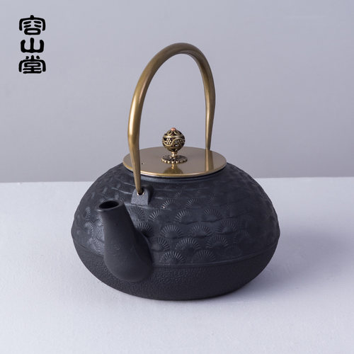 容山堂苏韵 大号生铁壶 铸铁茶壶烧水壶煮茶铜壶盖礼品礼物 - 图0