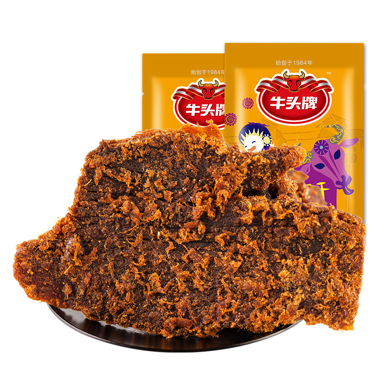 牛头牌100g*3袋贵州年货休闲牛肉干 牛头牌旗舰牛肉类