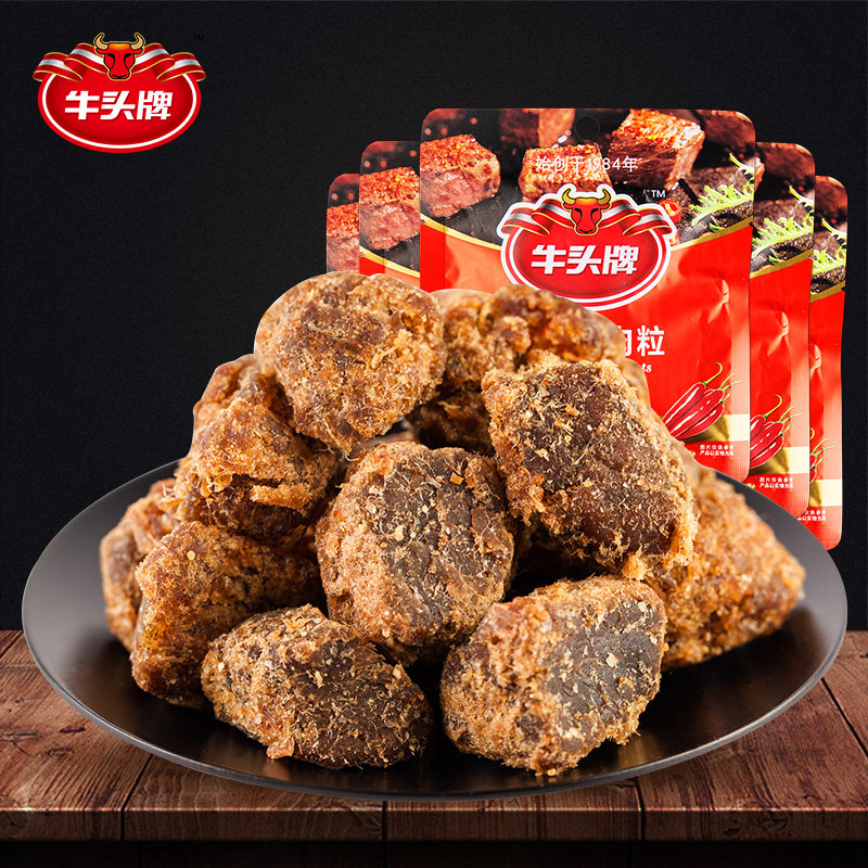 牛头牌香烤牛肉粒30g*香辣牛肉干 牛头牌旗舰牛肉类