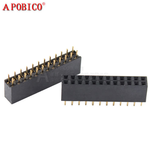 双排母2.54mm单排母排针母座排座针插座插针2.0 1/2/3/4/6/10-40P - 图3