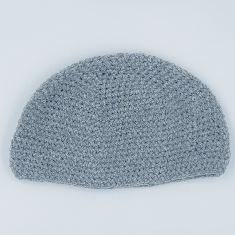 帽子男瓜皮帽毛线帽礼拜帽回族秋冬厚款新款回民加厚男帽针织帽 - 图2