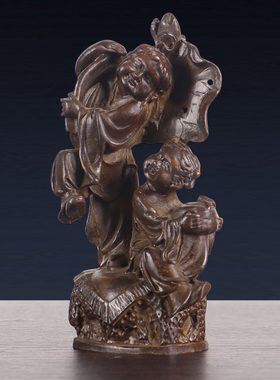 纯铜和合二圣摆件婚礼婚房装饰品