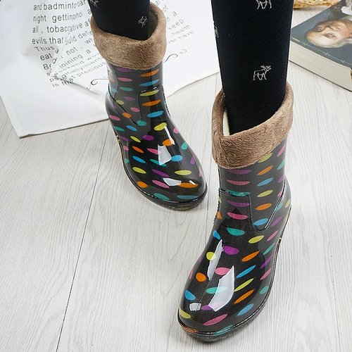 Летняя флисовая обувь, модные нескользящие удерживающие тепло износостойкие сапоги, средней длины