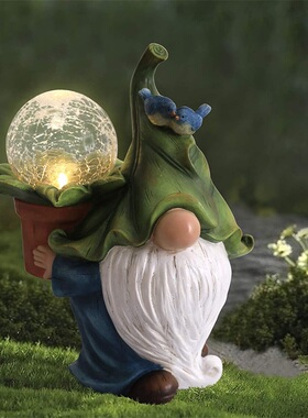 太阳能摆件树脂可发光田园庭院