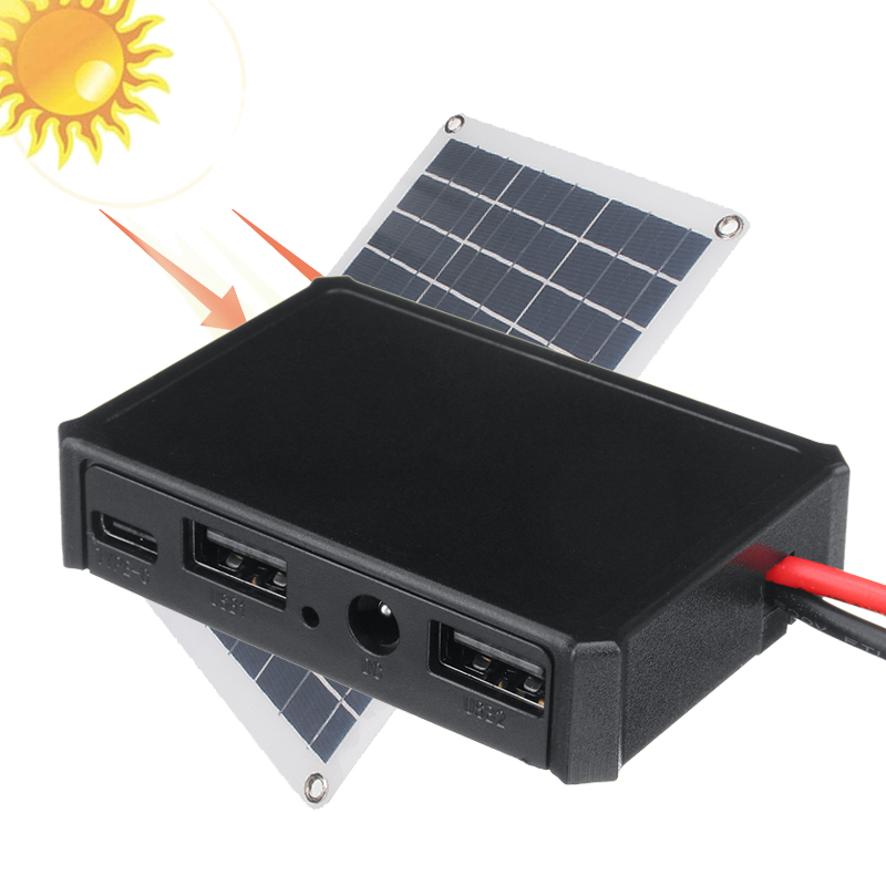 双USB稳压器太阳能板5V2A充电手机调节器降压器控制器光伏控制器 - 图0