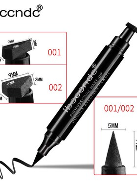 waterproof eyeliner 眼线液笔防水防汗不易晕染黑色双头印章彩妆