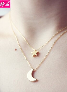 Creative Pearl Love Double Layer Necklace Accessories Women