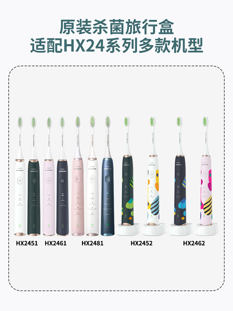 飞利浦电动牙刷HX2451HX2461HX2481杀菌消毒旅行盒配件收纳盒正品 - 图3