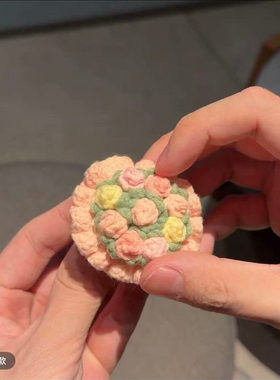 迷你手捧花束戒指盒编织材料包手