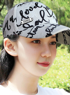 帽子女百搭鸭舌帽2025新款显脸小棒球帽可调节字母春秋防晒遮阳帽