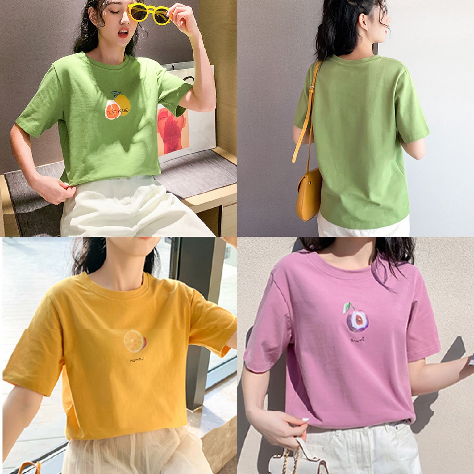 哺乳衣服夏季辣妈短袖夏装水果t恤 雨蔻家居服上装