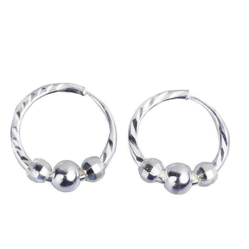 女士圆环纯银女耳环简约百搭银耳圈睡觉不用摘耳环坠圈圈饰防过敏,淘宝优惠券,粉丝福利购,淘宝优惠卷