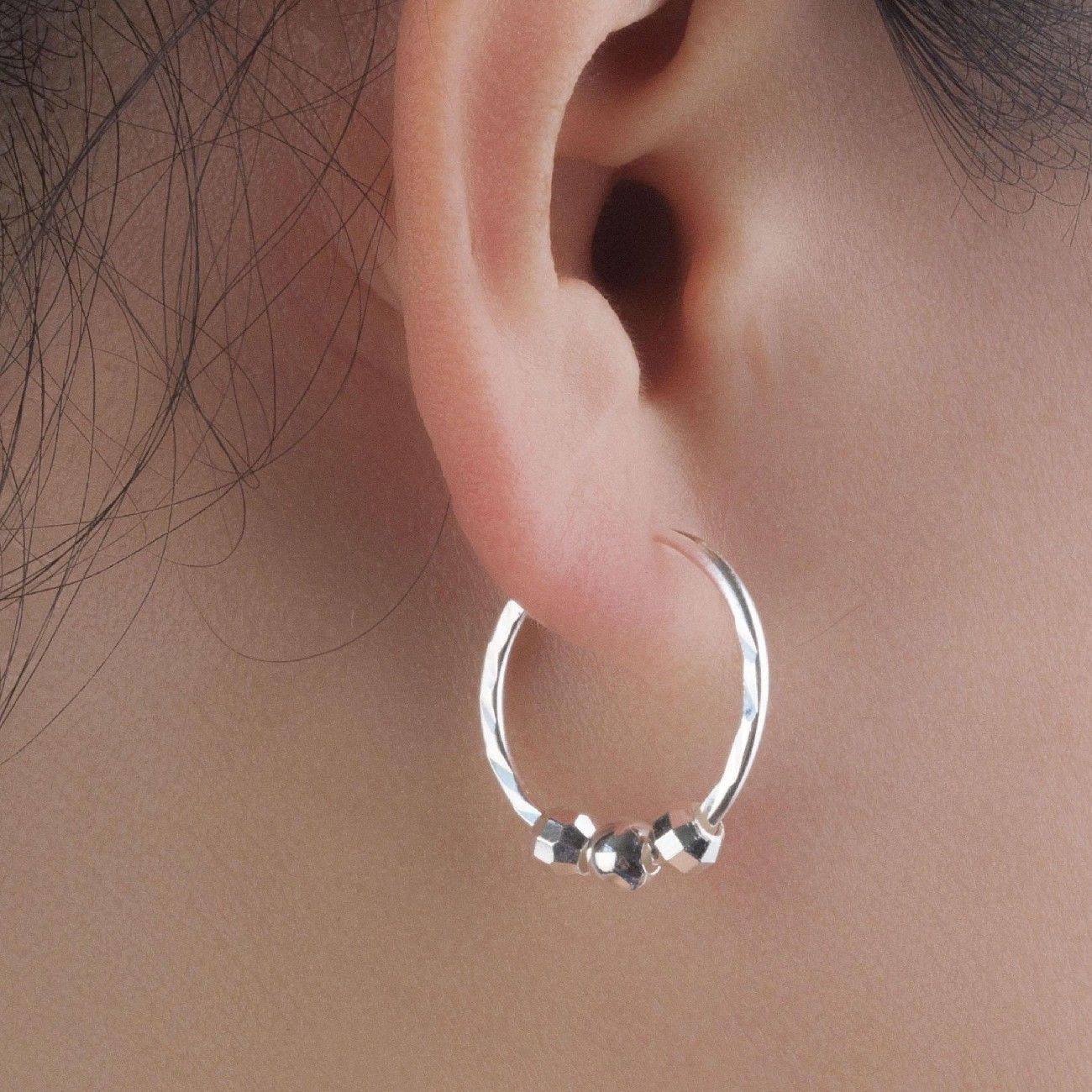 女士圆环纯银女耳环简约百搭银耳圈睡觉不用摘耳环坠圈圈饰防过敏,淘宝优惠券,粉丝福利购,淘宝优惠卷