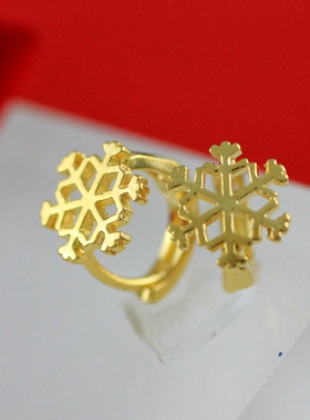 金满多日韩风雪花铜钱耳饰品
